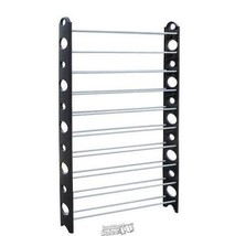 Home Basics Sunbeam - 50-Pair Metal Shoe Rack Assembly Required 37&quot;Lx8&quot;Dx61&quot;H - £45.83 GBP