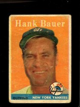 1958 TOPPS #9 HANK BAUER FAIR YANKEES *NY0013 - $2.70