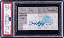 Barry Sanders Signed Detroit Lions Oct 15 98 Game Ticket Last TD PSA/DNA... - £530.33 GBP
