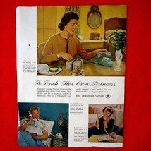 1961 Smiling Women on Phone Bell Princess Rotary Telephone Vtg PRINT AD ... - $11.86