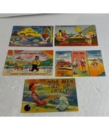 Vintage  Lot of 5 ☆ HUMOROUS ☆ CARTOON ☆ RISQUE ☆ COMIC Postcards Unused & Used - £3.98 GBP