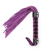 Plesur 15&quot; Leather Flogger - Purple - £13.70 GBP