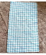 New Blue and White Woven Loomed Rag Rug 46 x 27 inches Machine Washable ... - £35.60 GBP