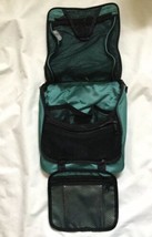 LL Bean Hanging Toiletries Travel Bag Shower Caddy Green Cosmetic Bag - $24.74