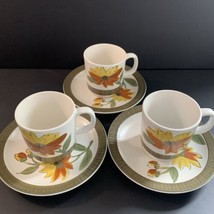 Casual Ceram Normandy Cup And Saucer Set Of 3 - $32.92