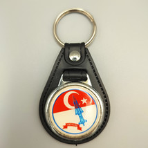 Keychain Vintage Key Ring Fob Crescent Moon Star Rocket Missile - £11.81 GBP