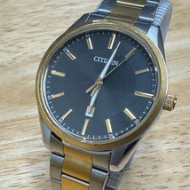 Citizen Quartz Watch 1112 Men 100m Large 42mm Dual Tone Date New Battery... - £30.01 GBP