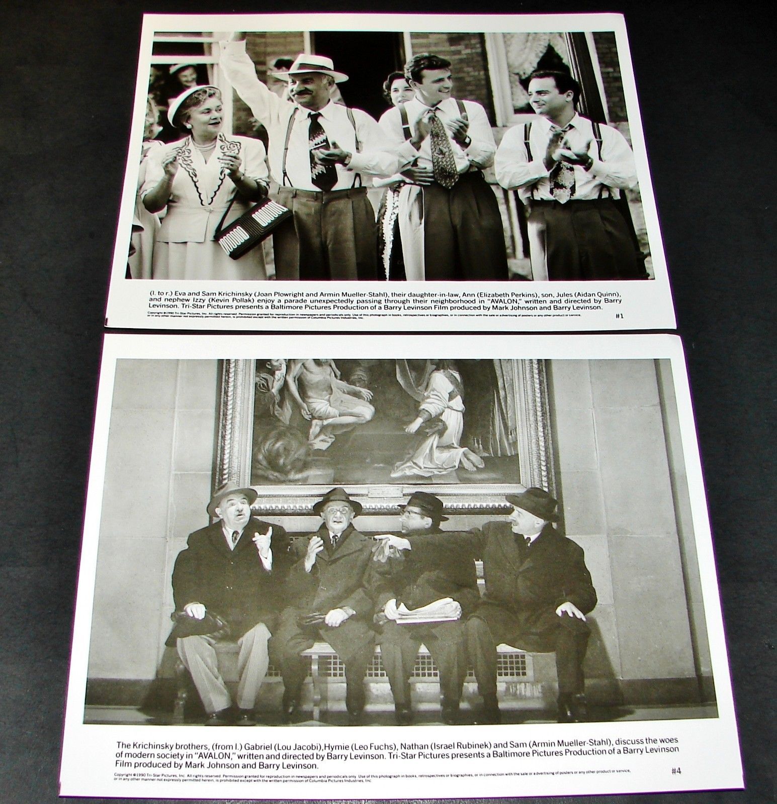 2 1990 AVALON Movie Press Photos Lou Jacobi Kevin Pollak Armin Mueller-S... - $9.95