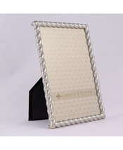 Lawrence Frames 710046 Silver Metal Rope Picture Frame - 4" X 6" New - $11.99