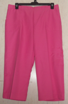 New Womens Alfred Dunner Pretty Pink Pull On Capri W/ Pockets Size 16 - £22.02 GBP