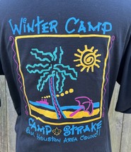 Vintage Black SHAC Camp Strake Winter Camp Sz XL Boy Scouts Adult T-shir... - £14.36 GBP