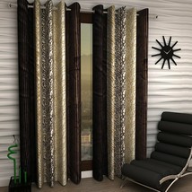 Handmade Polyester Door Curtain Beautiful Eyelet Window Curtains Panel Set Of 2 - £26.39 GBP+