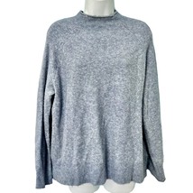 J. Crew Cornflower Blue Mock Neck Sweater Merino Wool Blend Size S Basic... - $20.25