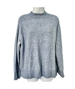 J. Crew Cornflower Blue Mock Neck Sweater Merino Wool Blend Size S Basic... - $358.47 MXN