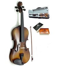 Solid Wood Violin 1/10 Size Violin w Rosin Lightweight Case + Bow - £44.64 GBP