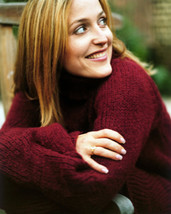 Gillian Anderson In Profile Smiling Red Sweater 16x20 Canvas Giclee - $69.99