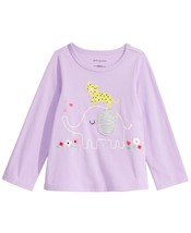 First Impressions Infant Girls Long Sleeve Elephant T-Shirt,Lavendula,3-... - $11.88