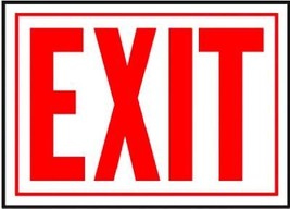 EXIT door SIGN 10&quot;x14&quot; METAL White Bright Red Letters Indoor Outdoor HY-... - $26.31