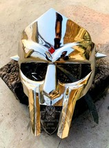MF Doom Gladiator Mask Silver Finish in Brass Metal Mask Limited Edition - £61.80 GBP