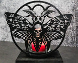 Death&#39;s Head Skull Moth Triple Moon Coated Metal Votive Tea Light Candle... - $452.14 MXN