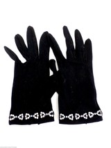 VTG Retro Rhinestone Embellished Gloves Einberger Western Germany Nylon ... - $43.83 CAD