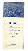 BOAC Welcomes You to The British Isles and Europe 1958 Brochure Tours - $13.86