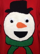 Ugly Christmas Red Sweater L Googly Eye Snowman Frosty Cedarwood State - £23.10 GBP