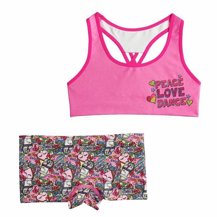 JoJo Siwa Girls Bra & Boy Short Underwear SET Nickelodeon Pink NEW Medium 8 - £12.44 GBP