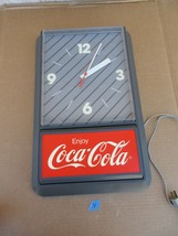 Vintage Enjoy Coca Cola Hanging Wall Clock Sign Advertisement  V - £137.75 GBP