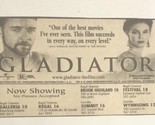 Gladiator Movie Print Ad Russell Crowe Jauquin Phoenix TPA10 - £4.68 GBP