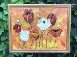 Kathleen Vance Original Modern Abstract Floral Vintage Impressionist Still Life - £1,278.96 GBP