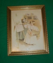 1982 The Artist Decor Print Noel Missouri D139 Picture Young Girl Painting Art - £22.30 GBP