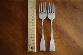 Lot of 2x Salad Fork Oneida AMERICAN COLONIAL 18/10 China Stainless Sati... - $12.30