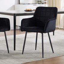 Velvet Dining Chairs with Armrests (Set of 1) - $1,658.77 MXN