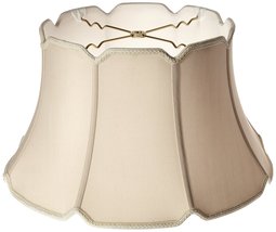 Royal Designs Shallow Drum w V-Notch Bottom Designer Lamp Shade, Beige, 11x17x10 - £61.19 GBP+