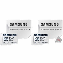 Samsung EVO Plus MicroSD 128GB, 130MBs Memory Card with Adapter - 2 Pack - £63.06 GBP