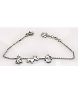 Christmas Charm Bracelet Solid 925 Sterling Silver - $465.38 MXN