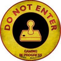 Do Not Enter Atari Gaming In Progress Novelty Metal Mini Circle Magnet - £10.18 GBP