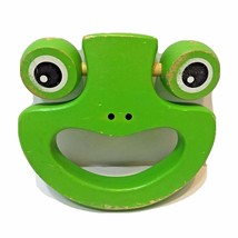 Melissa and Doug Wooden Hand Held Baby Toy Frog Green - £5.20 GBP