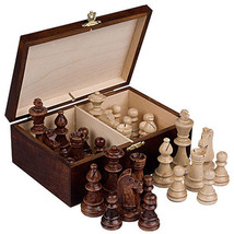 New Portable Tournament Chess Pieces in Portective Wooden Box 3.9 inch King - £35.52 GBP