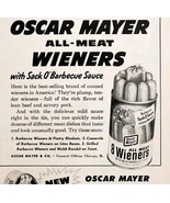 1953 Oscar Mayer All Meat Wieners Hotdogs Advertisement Chopped Ham Meat... - $367.96 MXN