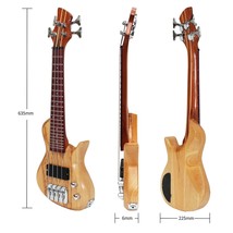 Mini Travel Ukulele Electric Ubass 4 String Fretted Bass Ukulele with Bag - $217.79