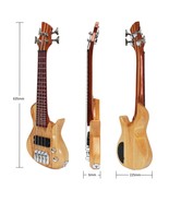Mini Travel Ukulele Electric Ubass 4 String Fretted Bass Ukulele with Bag - £170.86 GBP