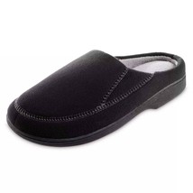 Isotoner Men&#39;s Recycled Fleece Roman Hoodback Slippers Black - $35.00