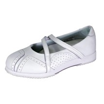 24 HOUR COMFORT Janis Women Wide Width Classic Cushioned Leather Ballerina Flats - $29.95