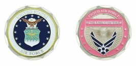 PROUD AIR FORCE GRANDMOTHER  1.75&quot; CHALLENGE COIN - £27.88 GBP