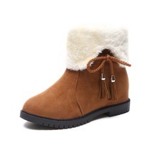 Winter New Velvet Warm Snow Boots Women Low-heeled Cotton Boots Korean Fashion A - £57.38 GBP
