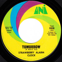 Strawberry Alarm Clock Tomorrow 7&quot; Vinyl Record 1967 UNI  55046 DUSTIES - £2.96 GBP