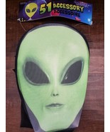 Area 51 Little Green alien Man Mask Sublimated Feature Costume Accessory... - £7.82 GBP