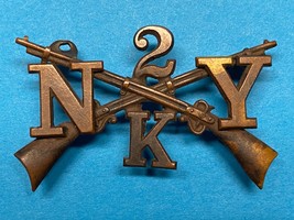 1895-1904, NY MILITIA, 2nd INFANTRY RGT, K COMPANY, OFFICER, COLLAR INSI... - $30.00